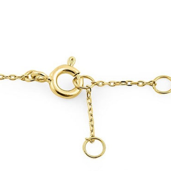 Solid 14K Yellow Gold Turquoise Cross Bracelet - Picture 3 of 3